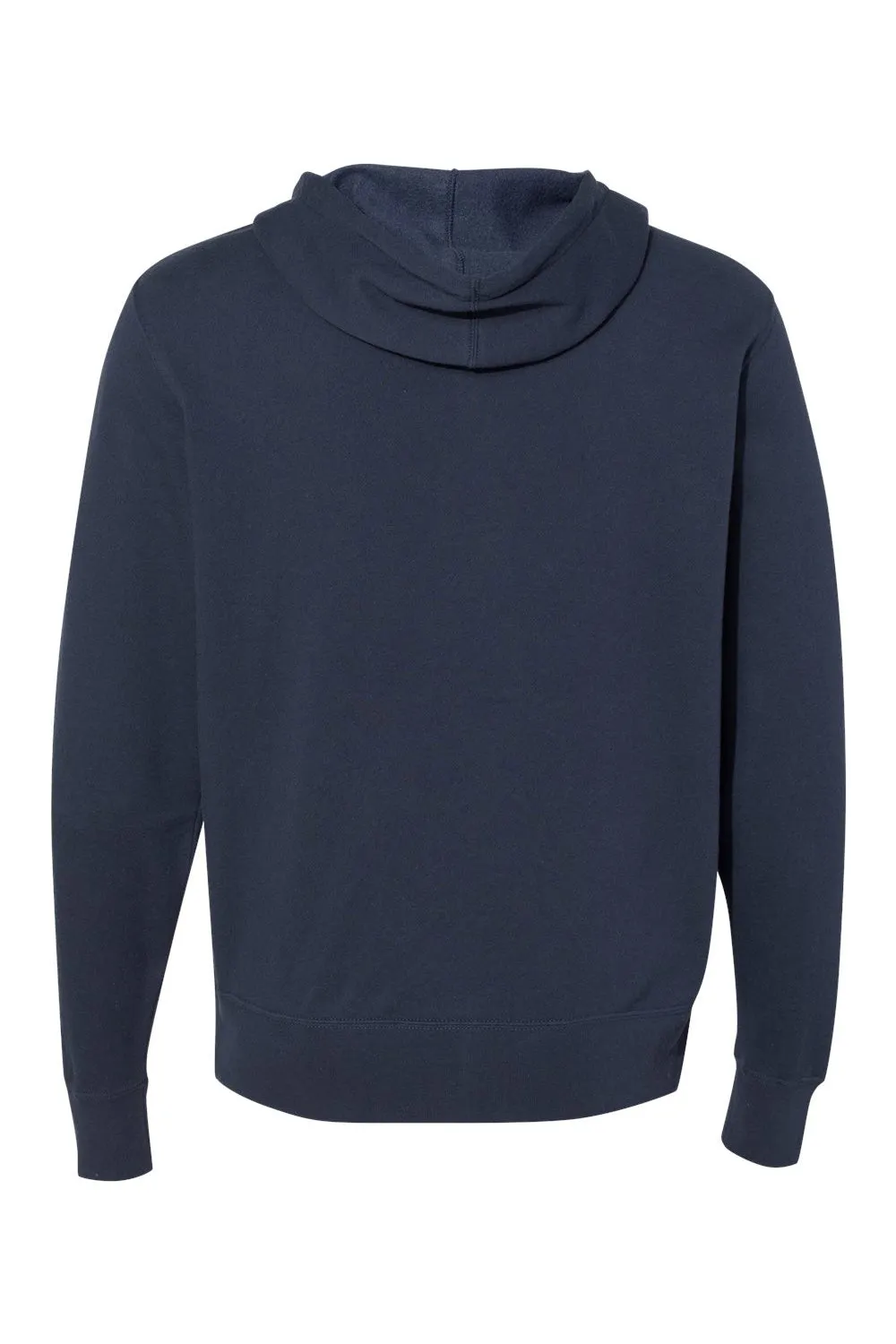 Independent Trading Company Mens Full Zip Hooded Sweatshirt Hoodie w/ Pockets - Slate Blue