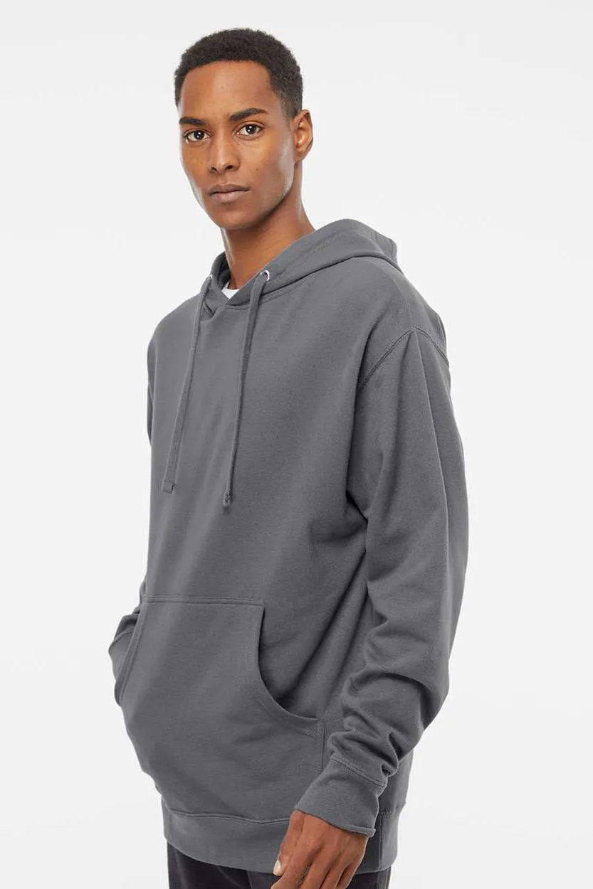 Independent Trading Company Mens Hooded Sweatshirt Hoodie w/ Pouch Pocket - Charcoal Grey