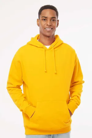 Independent Trading Company Mens Hooded Sweatshirt Hoodie w/ Pouch Pocket - Gold