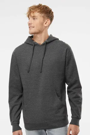 Independent Trading Company Mens Hooded Sweatshirt Hoodie w/ Pouch Pocket - Heather Charcoal Grey
