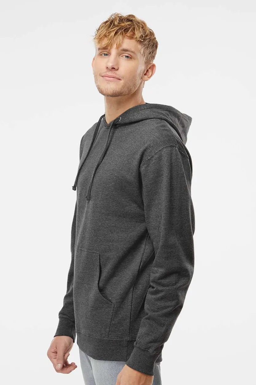 Independent Trading Company Mens Hooded Sweatshirt Hoodie w/ Pouch Pocket - Heather Charcoal Grey