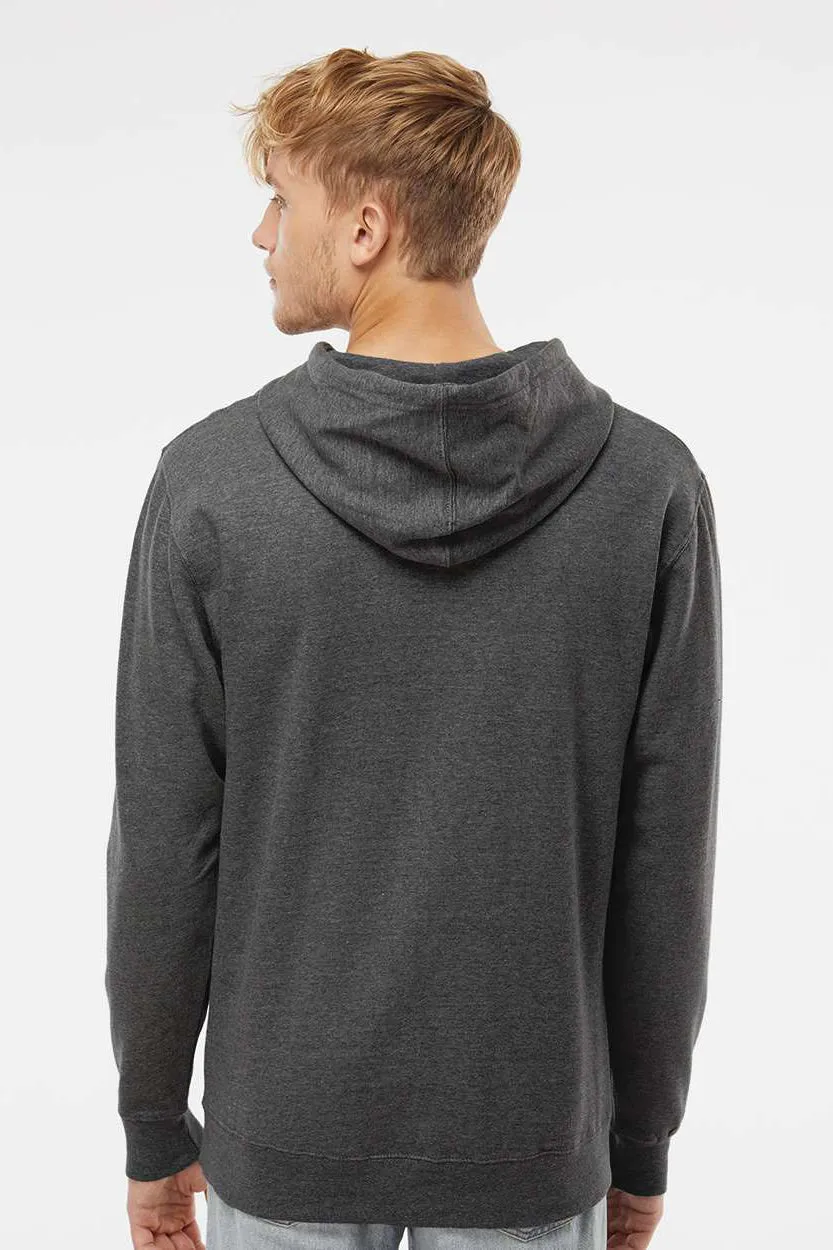 Independent Trading Company Mens Hooded Sweatshirt Hoodie w/ Pouch Pocket - Heather Charcoal Grey