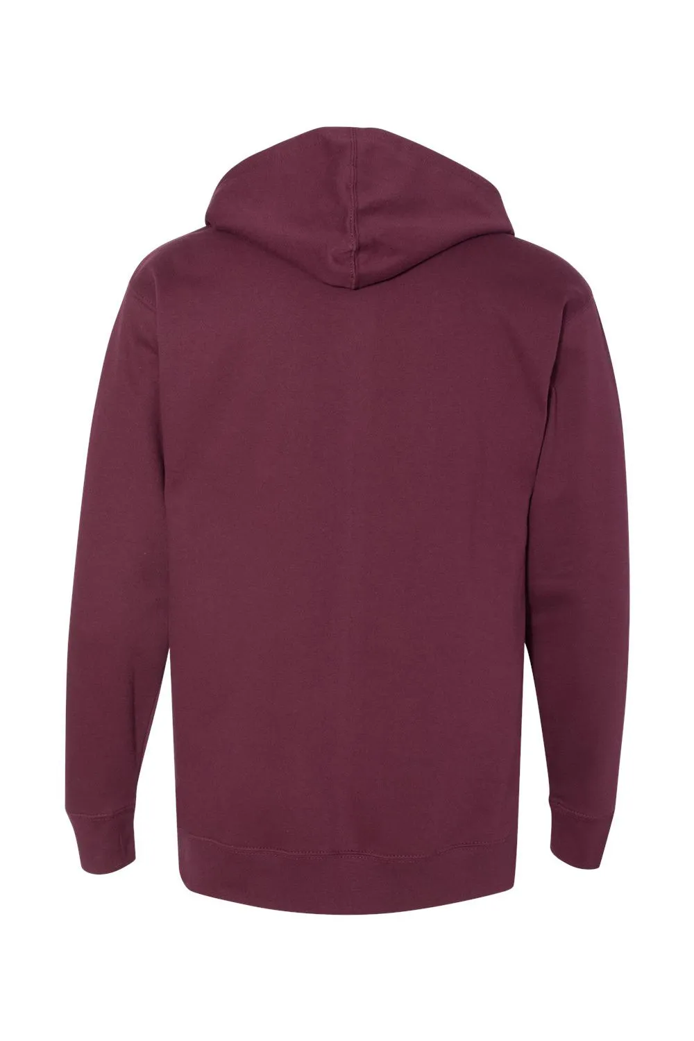 Independent Trading Company Mens Hooded Sweatshirt Hoodie w/ Pouch Pocket - Maroon