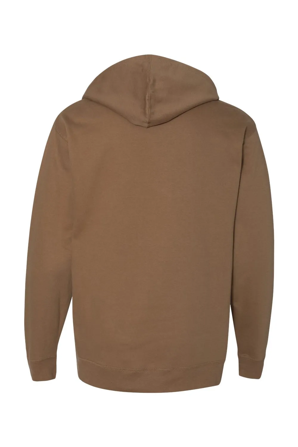Independent Trading Company Mens Hooded Sweatshirt Hoodie w/ Pouch Pocket - Saddle Brown