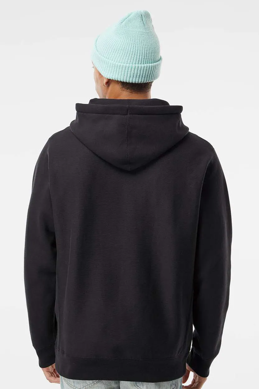 Independent Trading Company Mens Legend Hooded Sweatshirt Hoodie w/ Pouch Pocket - Black