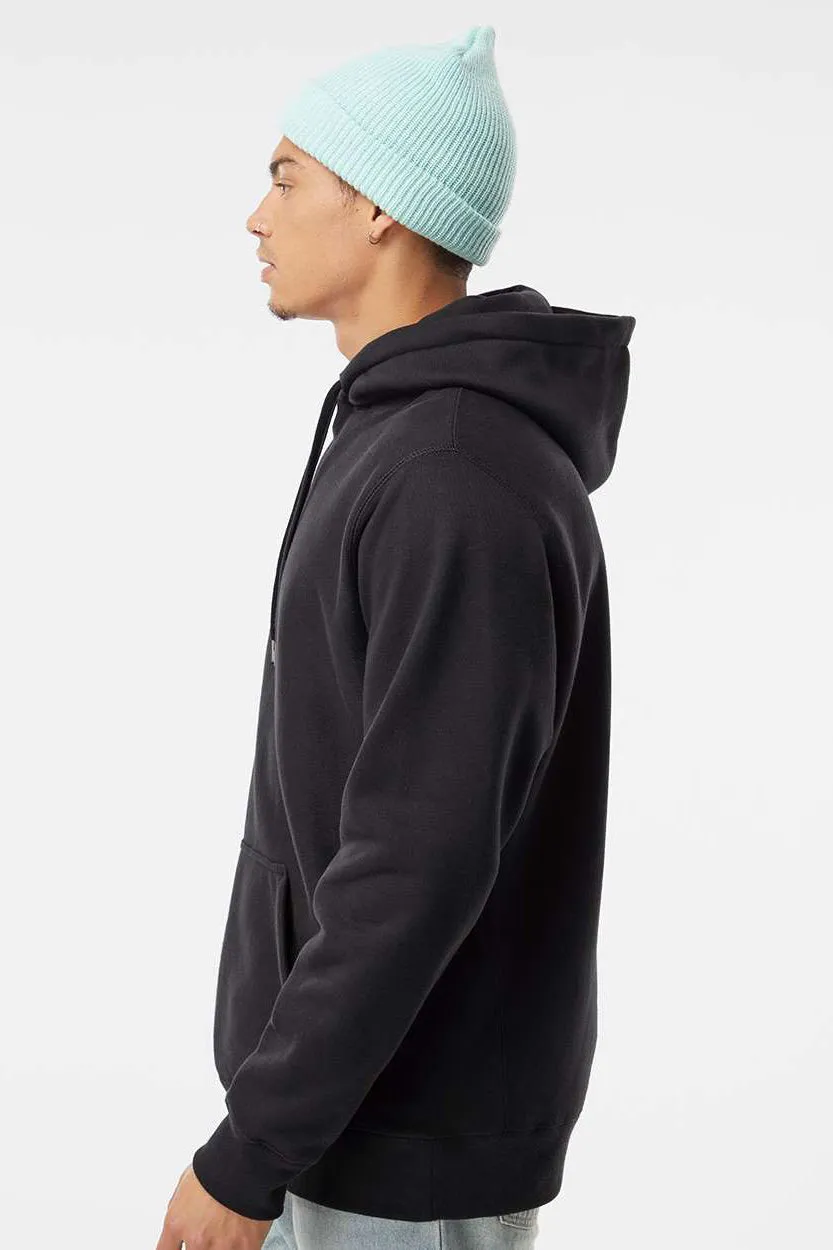 Independent Trading Company Mens Legend Hooded Sweatshirt Hoodie w/ Pouch Pocket - Black
