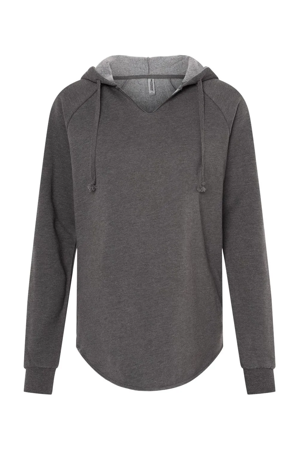 Independent Trading Company Womens California Wave Wash Hooded Sweatshirt Hoodie - Shadow Grey