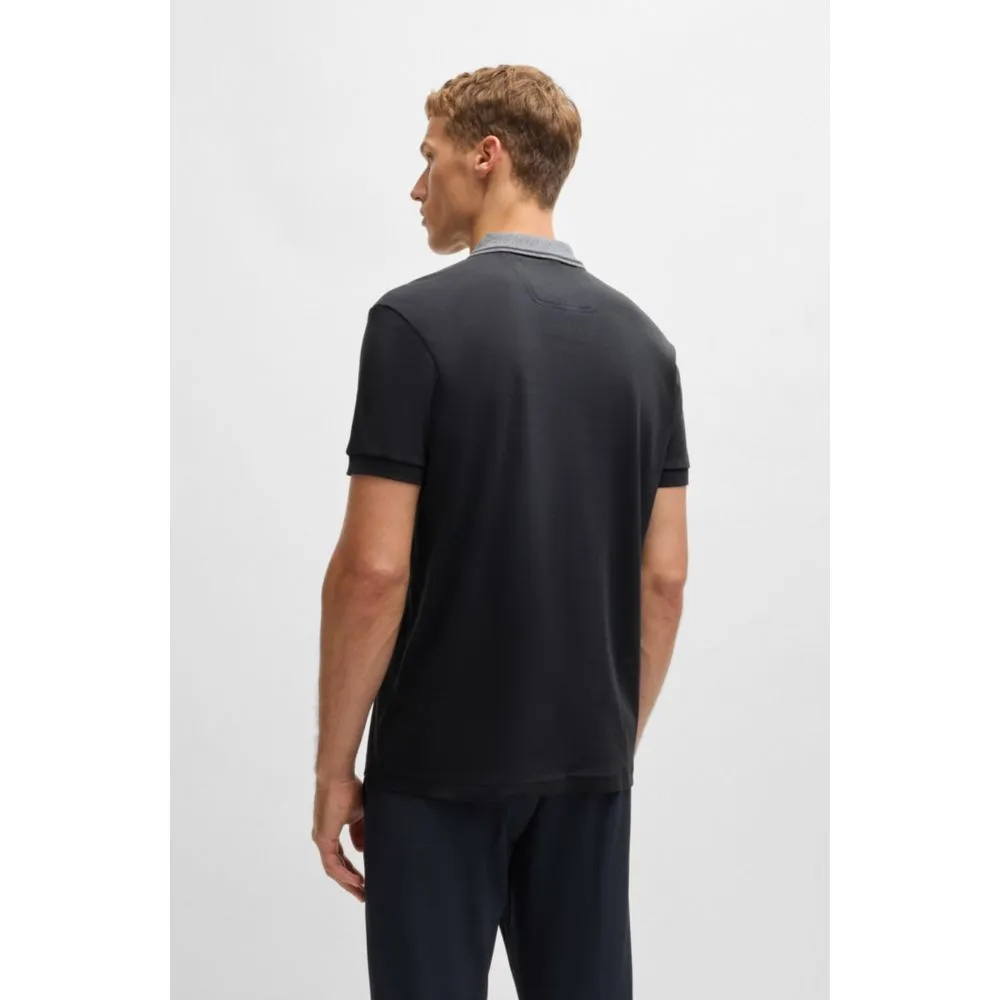 Interlock-cotton regular-fit polo shirt with logo detail