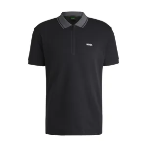 Interlock-cotton regular-fit polo shirt with logo detail