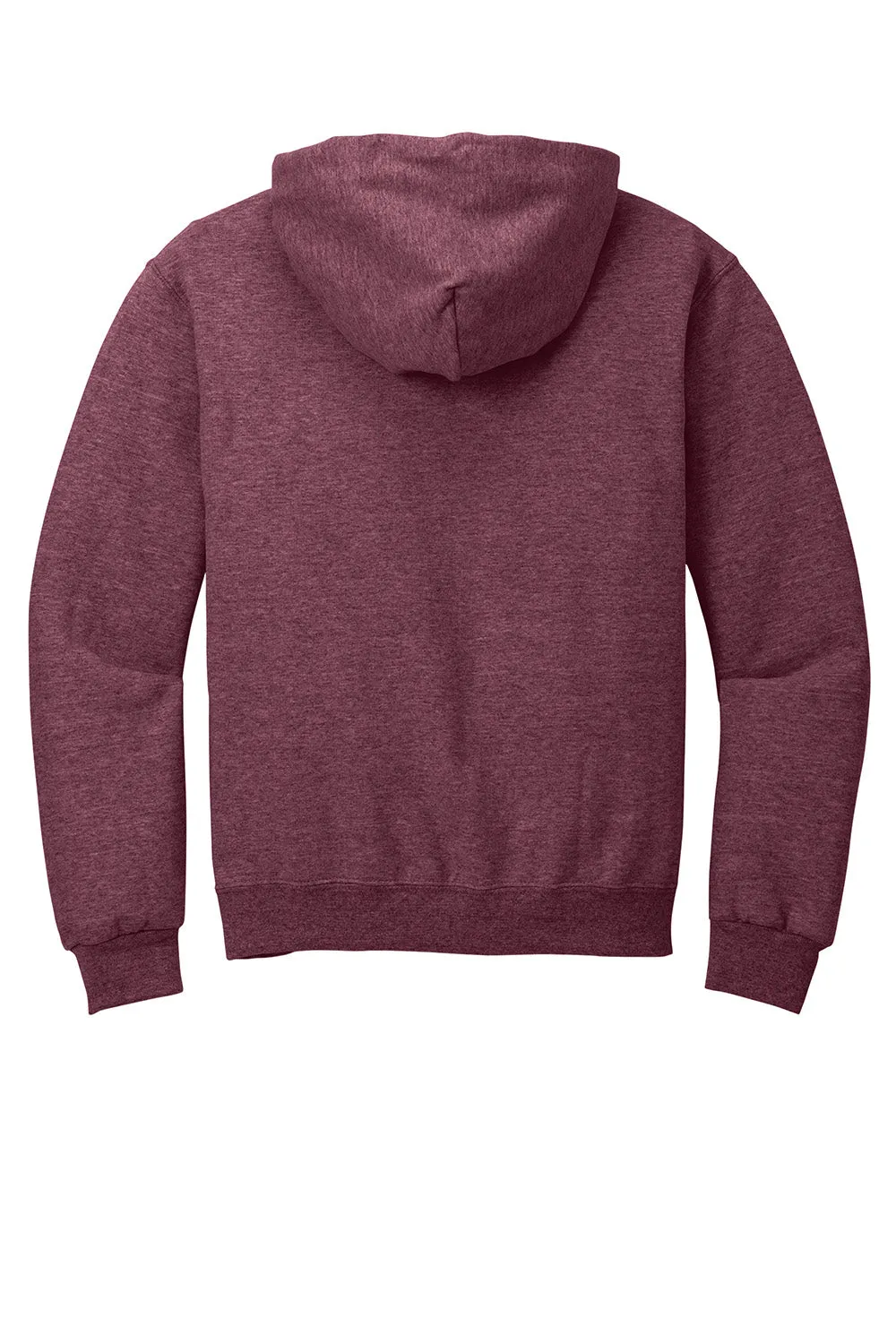 Jerzees Mens NuBlend Pill Resistant Fleece Hooded Sweatshirt Hoodie w/ Pouch Pocket - Vintage Heather Maroon