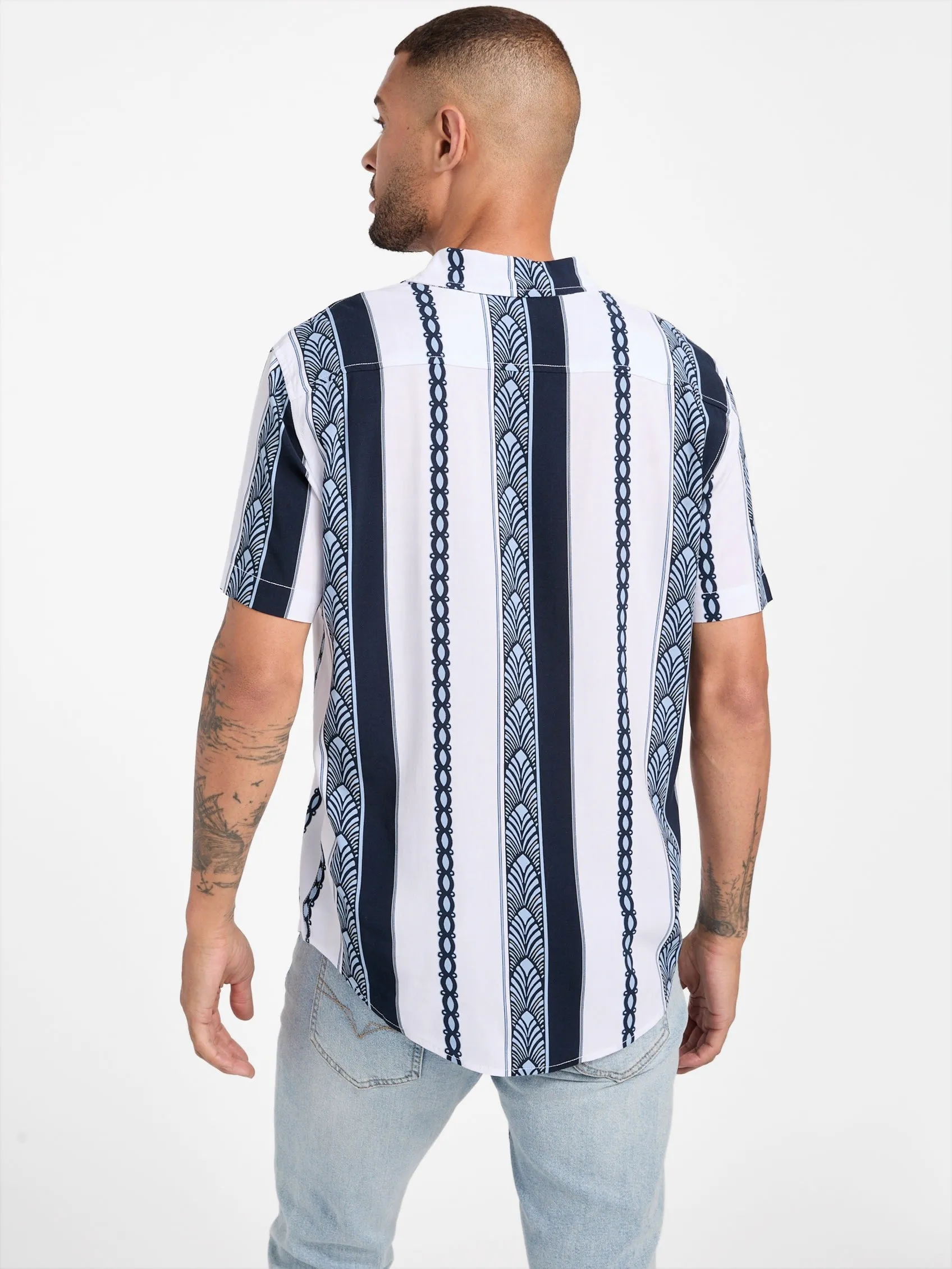 Kayce Striped Pattern Shirt