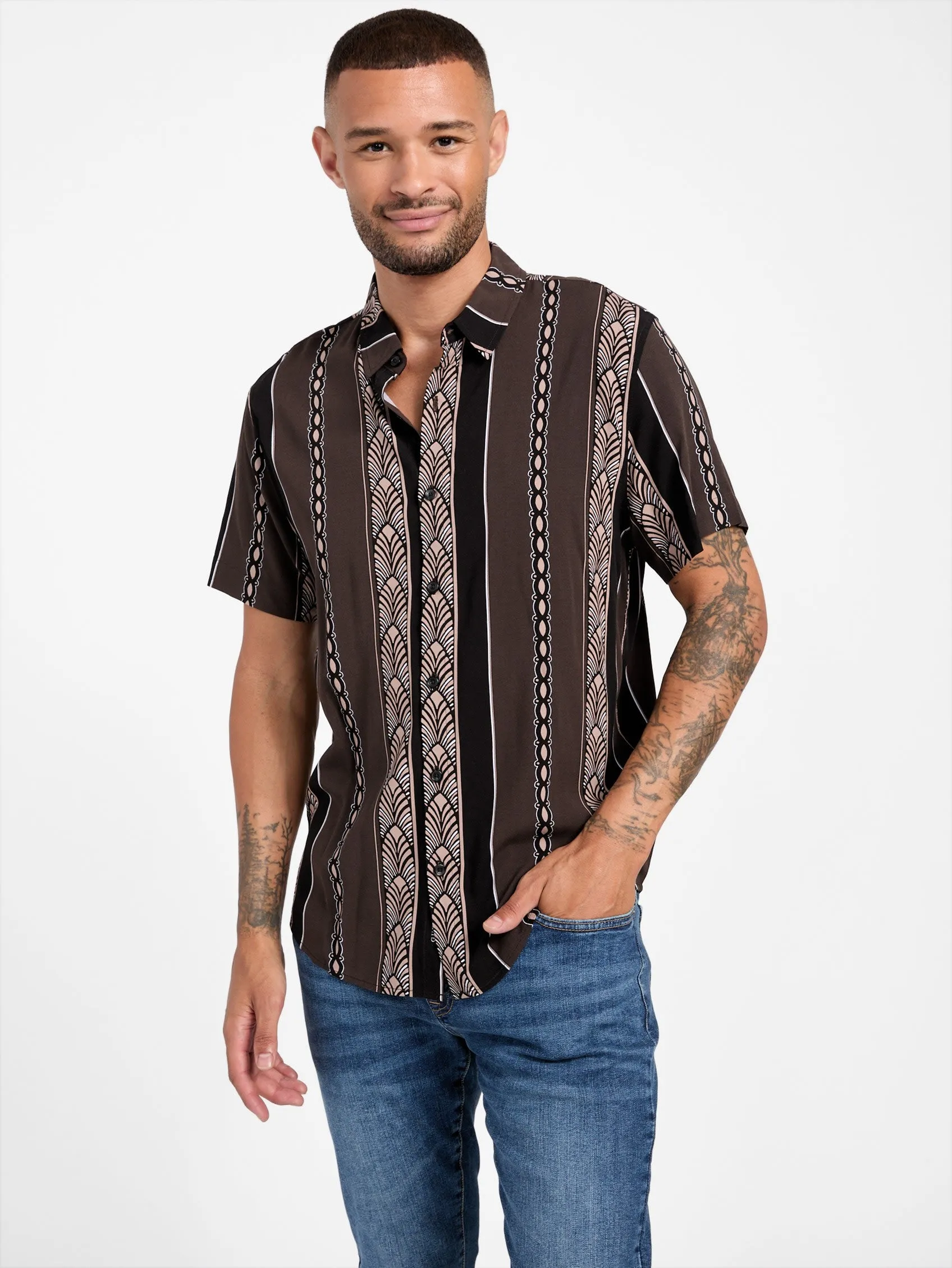 Kayce Striped Pattern Shirt