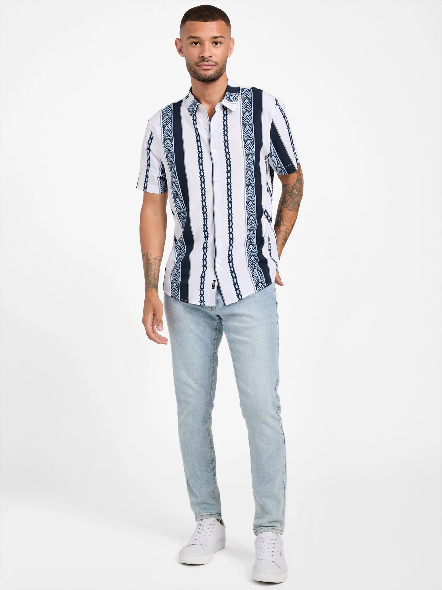 Kayce Striped Pattern Shirt