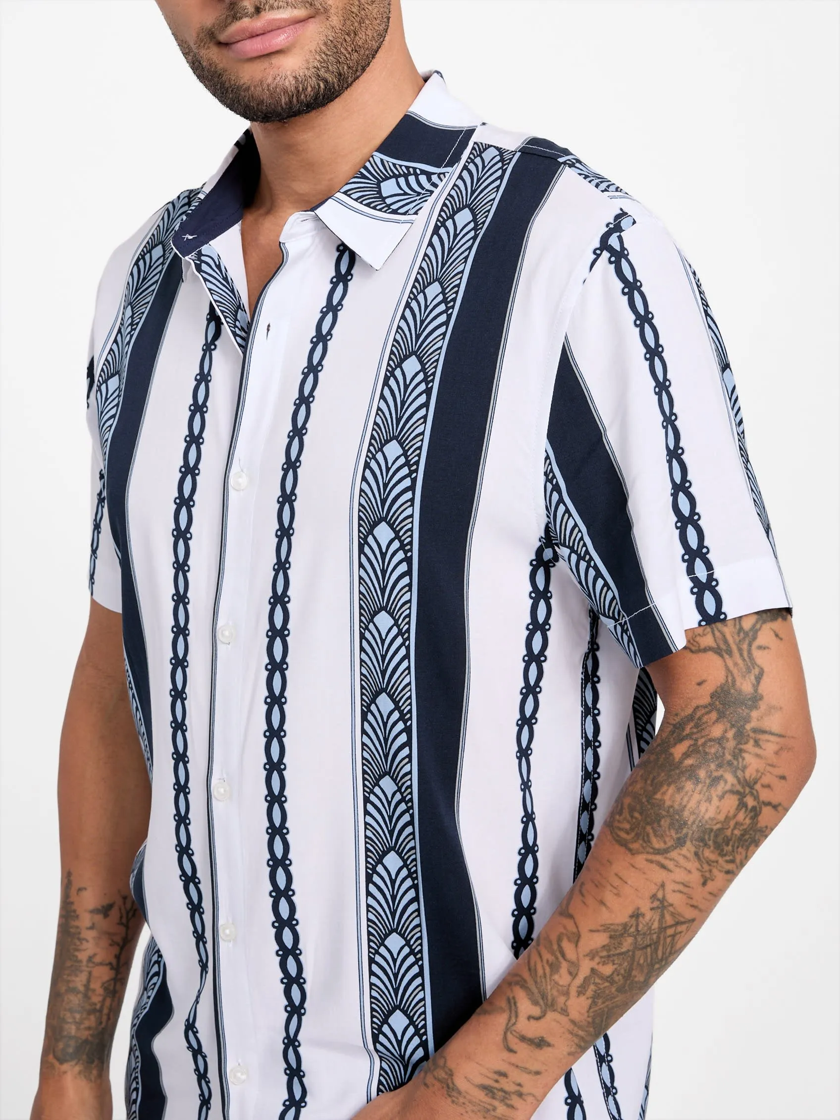 Kayce Striped Pattern Shirt