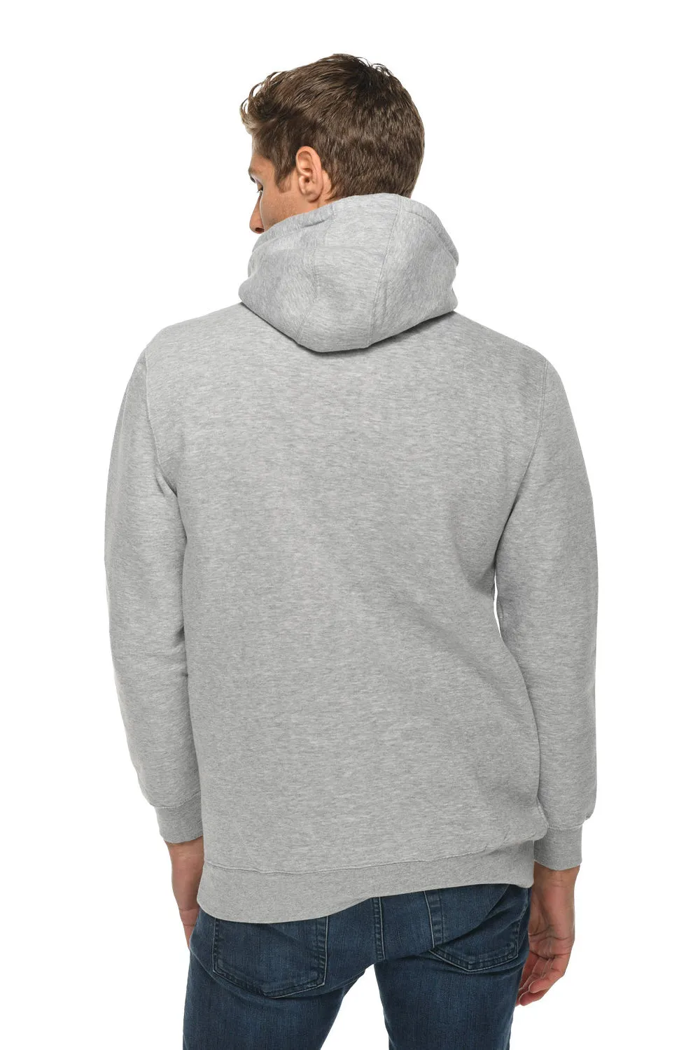 Lane Seven Mens Hooded Sweatshirt Hoodie w/ Pouch Pocket - Heather Grey