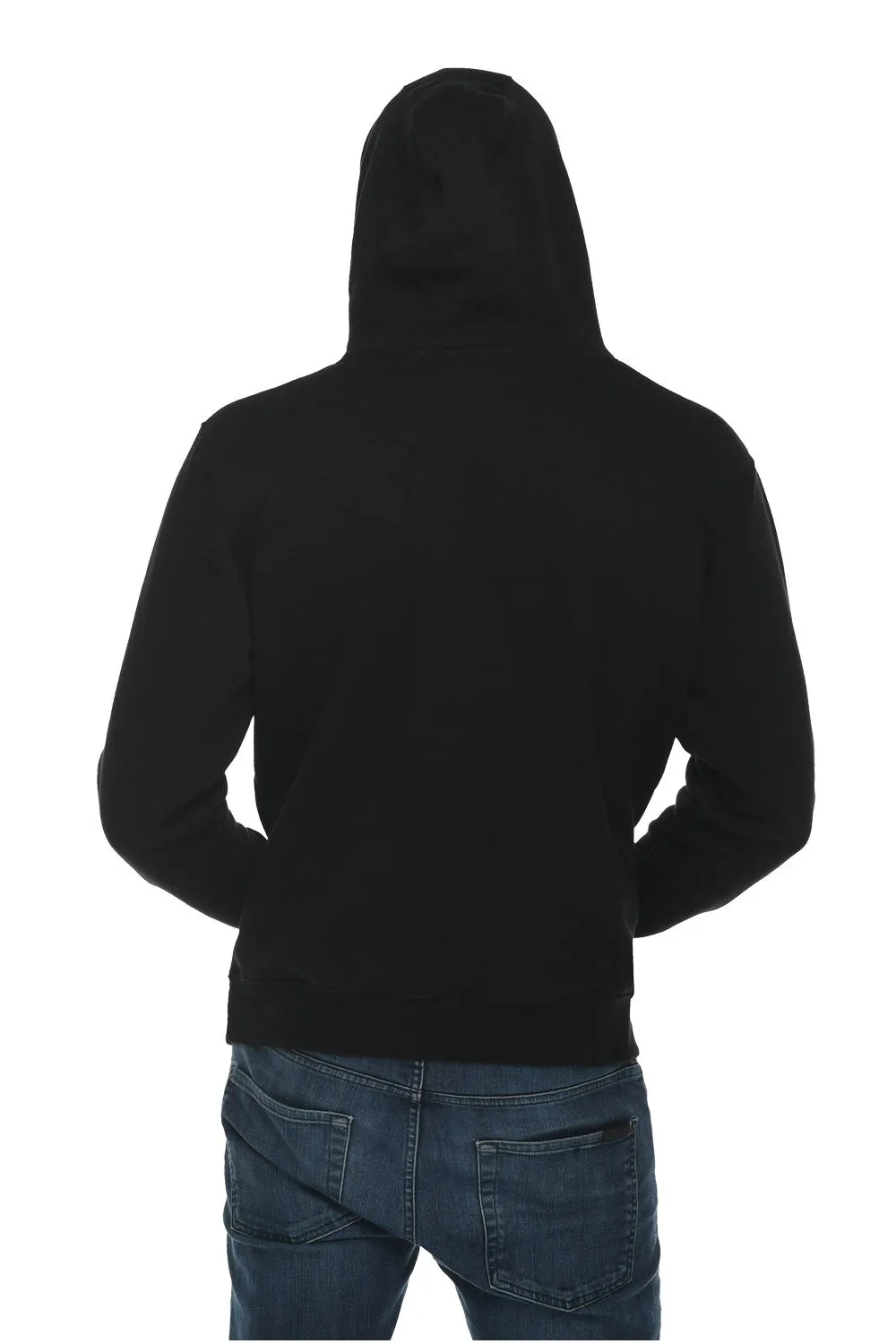 Lane Seven Mens Premium Hooded Sweatshirt Hoodie w/ Pouch Pocket - Black