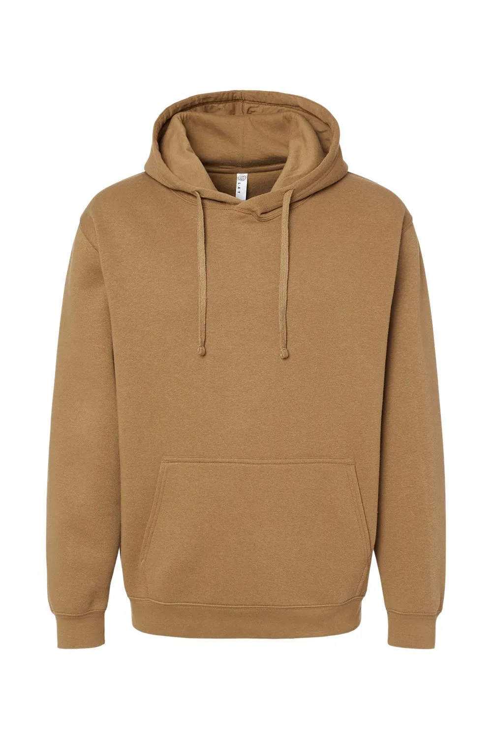 LAT Mens Elevated Fleece Basic Hooded Sweatshirt Hoodie w/ Pouch Pocket - Coyote Brown
