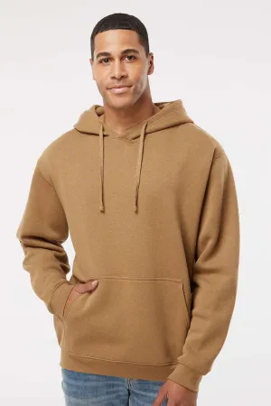 LAT Mens Elevated Fleece Basic Hooded Sweatshirt Hoodie w/ Pouch Pocket - Coyote Brown