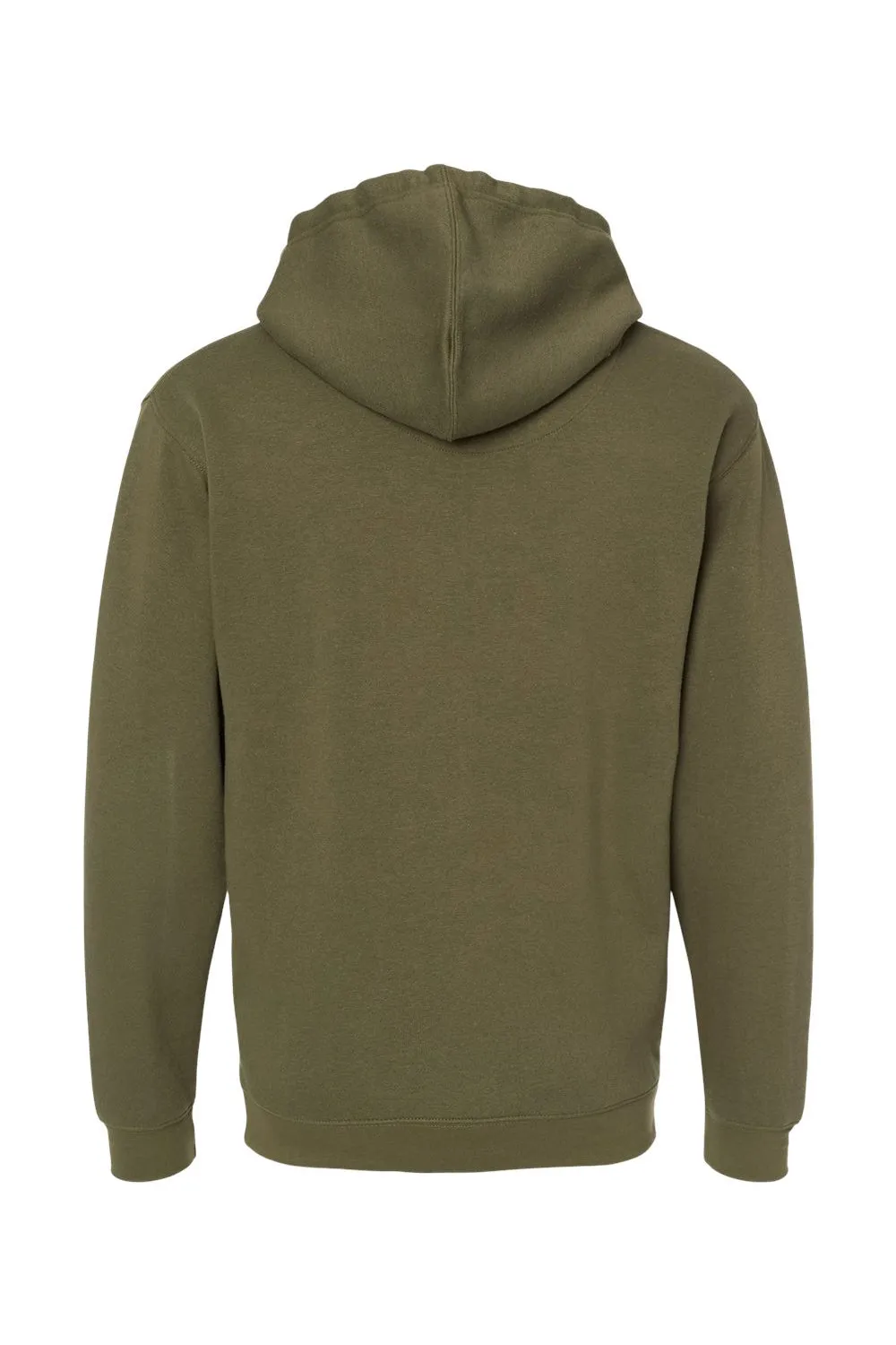 LAT Mens Elevated Fleece Basic Hooded Sweatshirt Hoodie w/ Pouch Pocket - Military Green