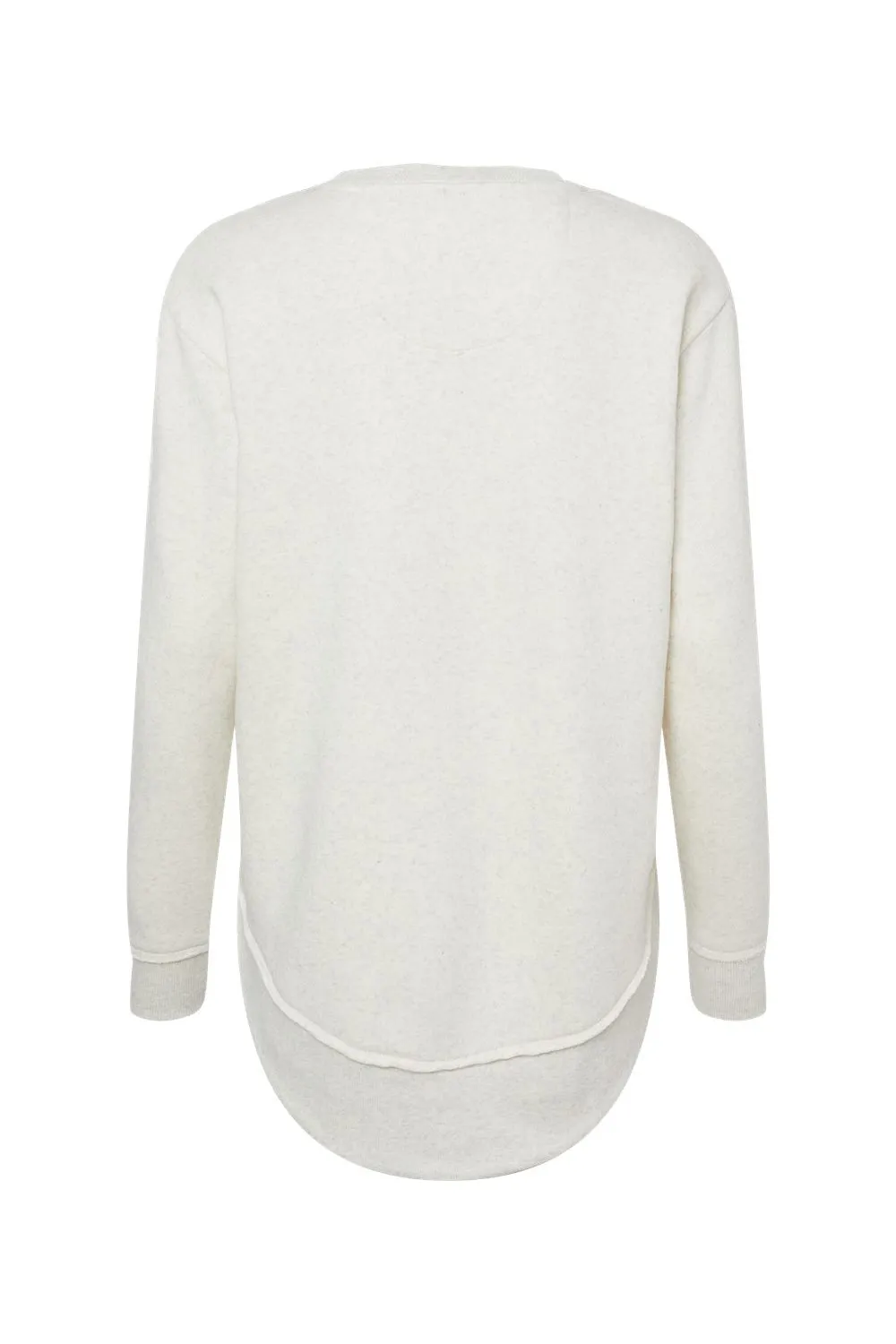 LAT Womens Weekend Fleece Crewneck Sweatshirt - Heather Natural