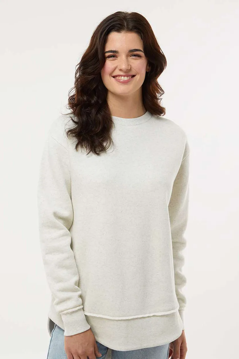LAT Womens Weekend Fleece Crewneck Sweatshirt - Heather Natural