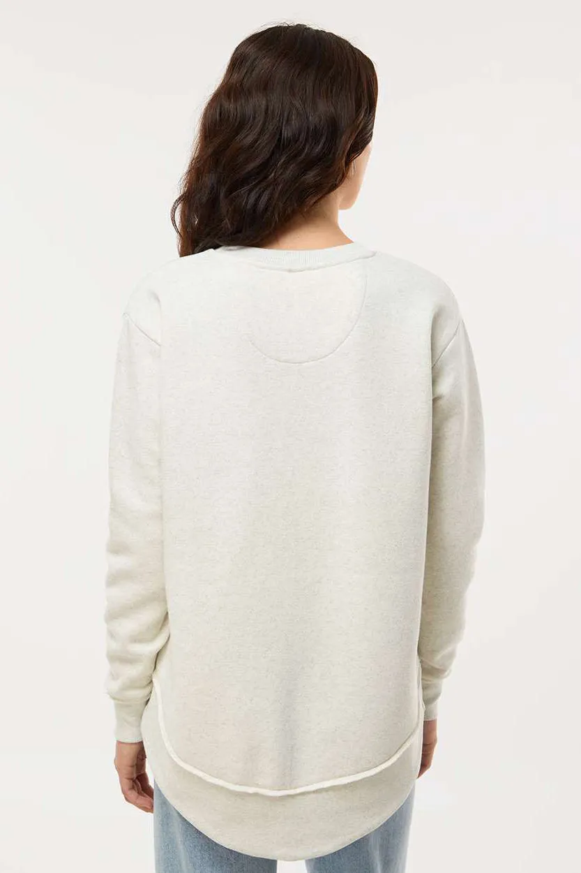 LAT Womens Weekend Fleece Crewneck Sweatshirt - Heather Natural