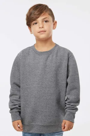 LAT Youth Elevated Fleece Crewneck Sweatshirt - Heather Granite Grey