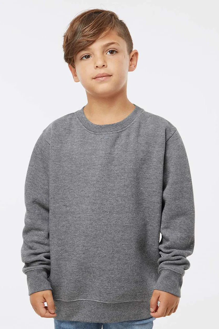 LAT Youth Elevated Fleece Crewneck Sweatshirt - Heather Granite Grey