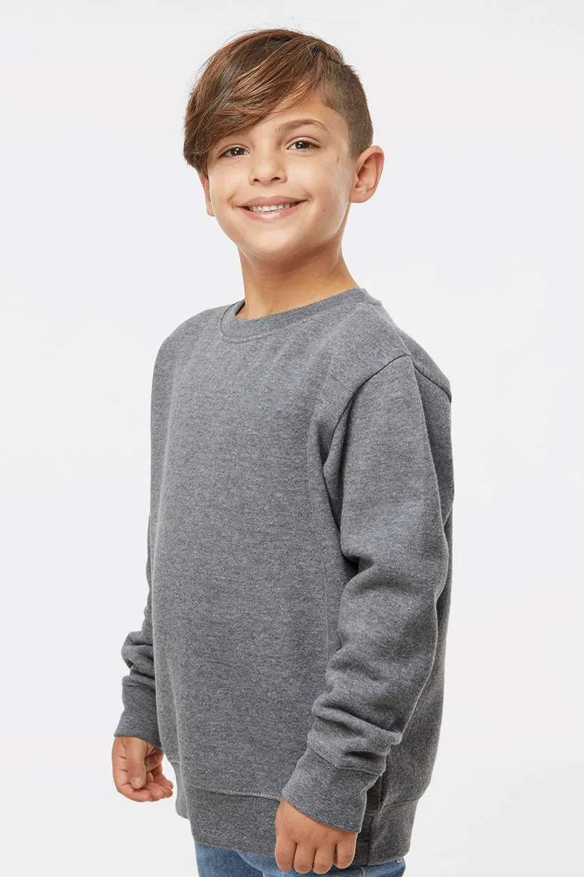 LAT Youth Elevated Fleece Crewneck Sweatshirt - Heather Granite Grey