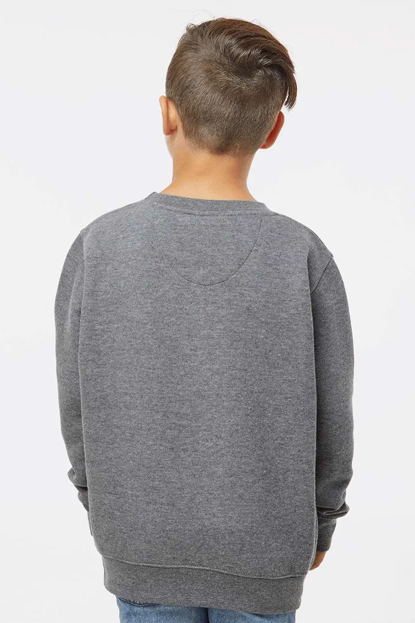 LAT Youth Elevated Fleece Crewneck Sweatshirt - Heather Granite Grey