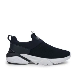 Leap7x Non-Lacing Navy Blue Casual Slip-on Shoes For Men BRISK-01 By Liberty
