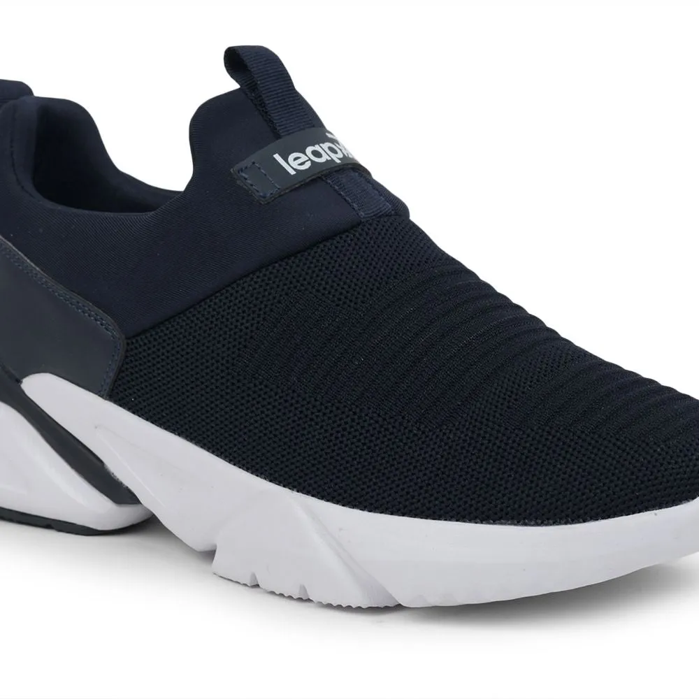 Leap7x Non-Lacing Navy Blue Casual Slip-on Shoes For Men BRISK-01 By Liberty