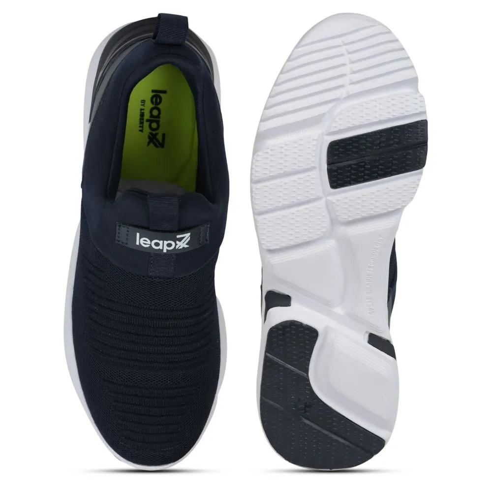 Leap7x Non-Lacing Navy Blue Casual Slip-on Shoes For Men BRISK-01 By Liberty