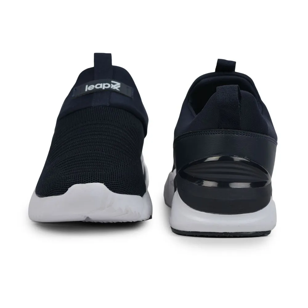 Leap7x Non-Lacing Navy Blue Casual Slip-on Shoes For Men BRISK-01 By Liberty