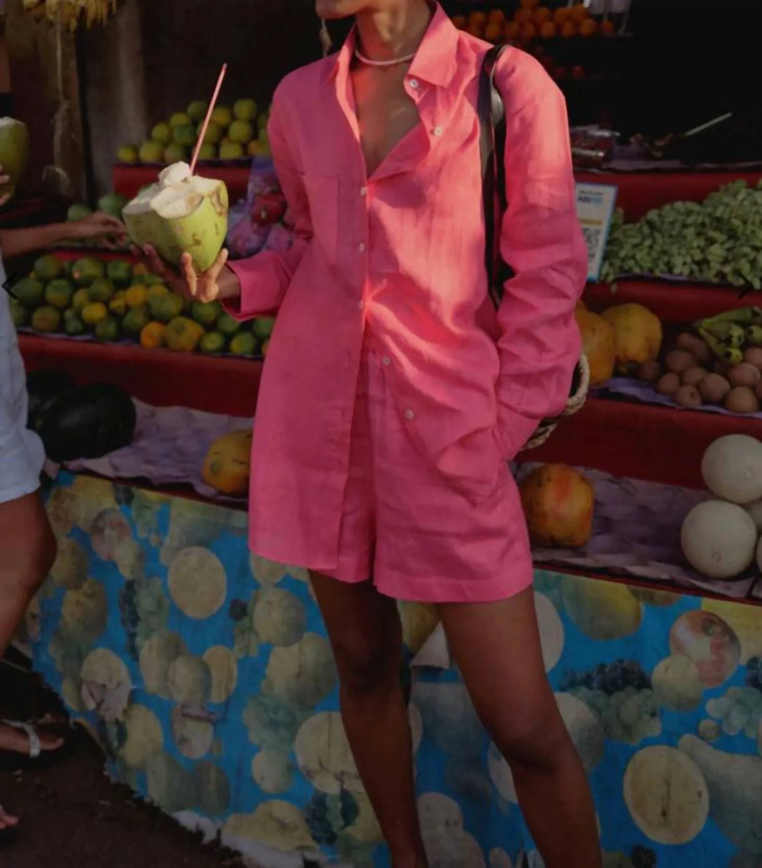 Linen Short In Pink