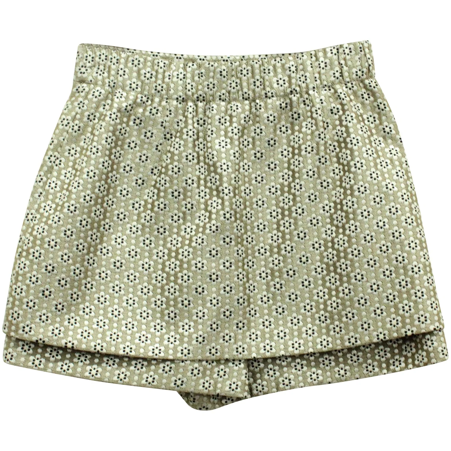 Maje Floral Printed Overlay Shorts in Multicolor Polyester