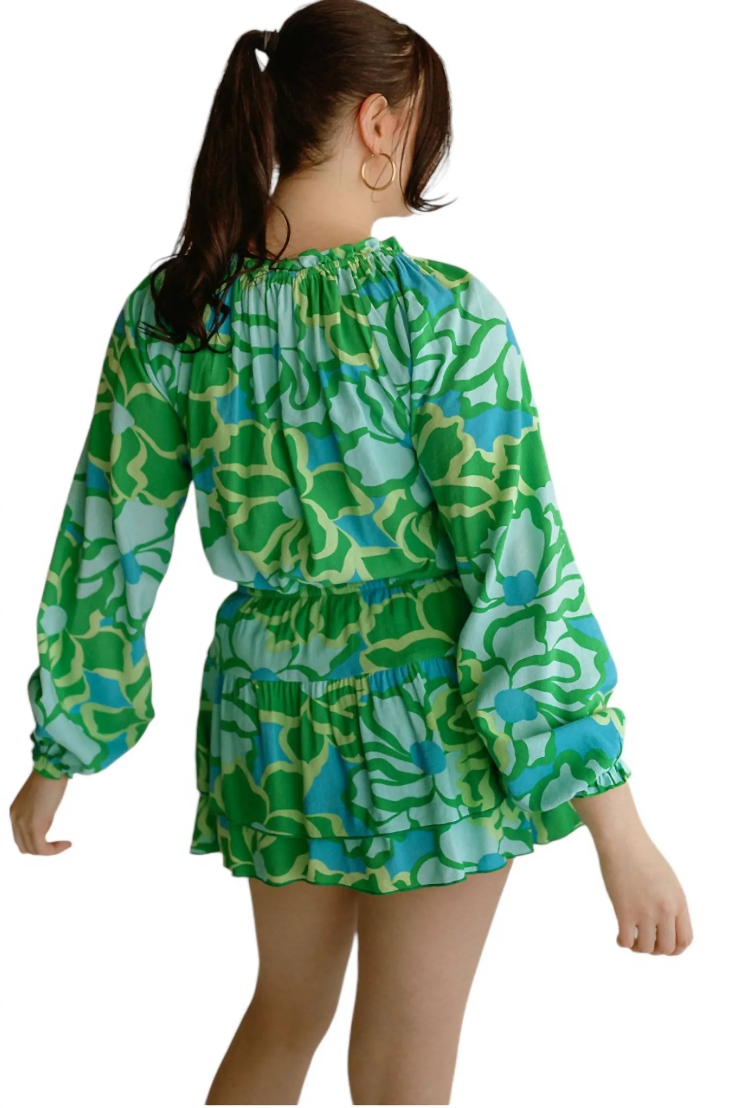 Margo Tunic Top In Abstract Poppy Multi