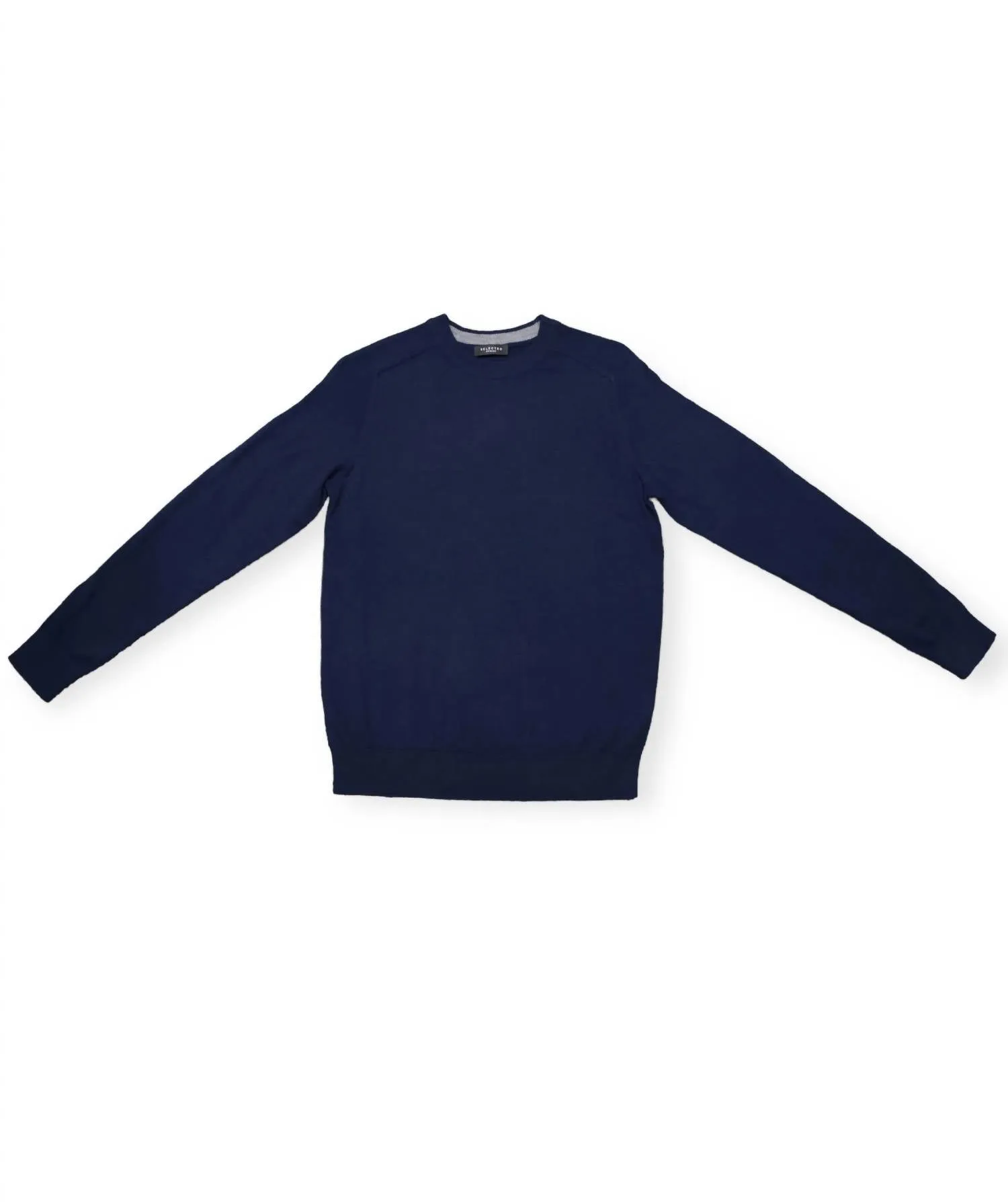 Men's Blade Silk Crew Neck Sweater In Dark Saphire