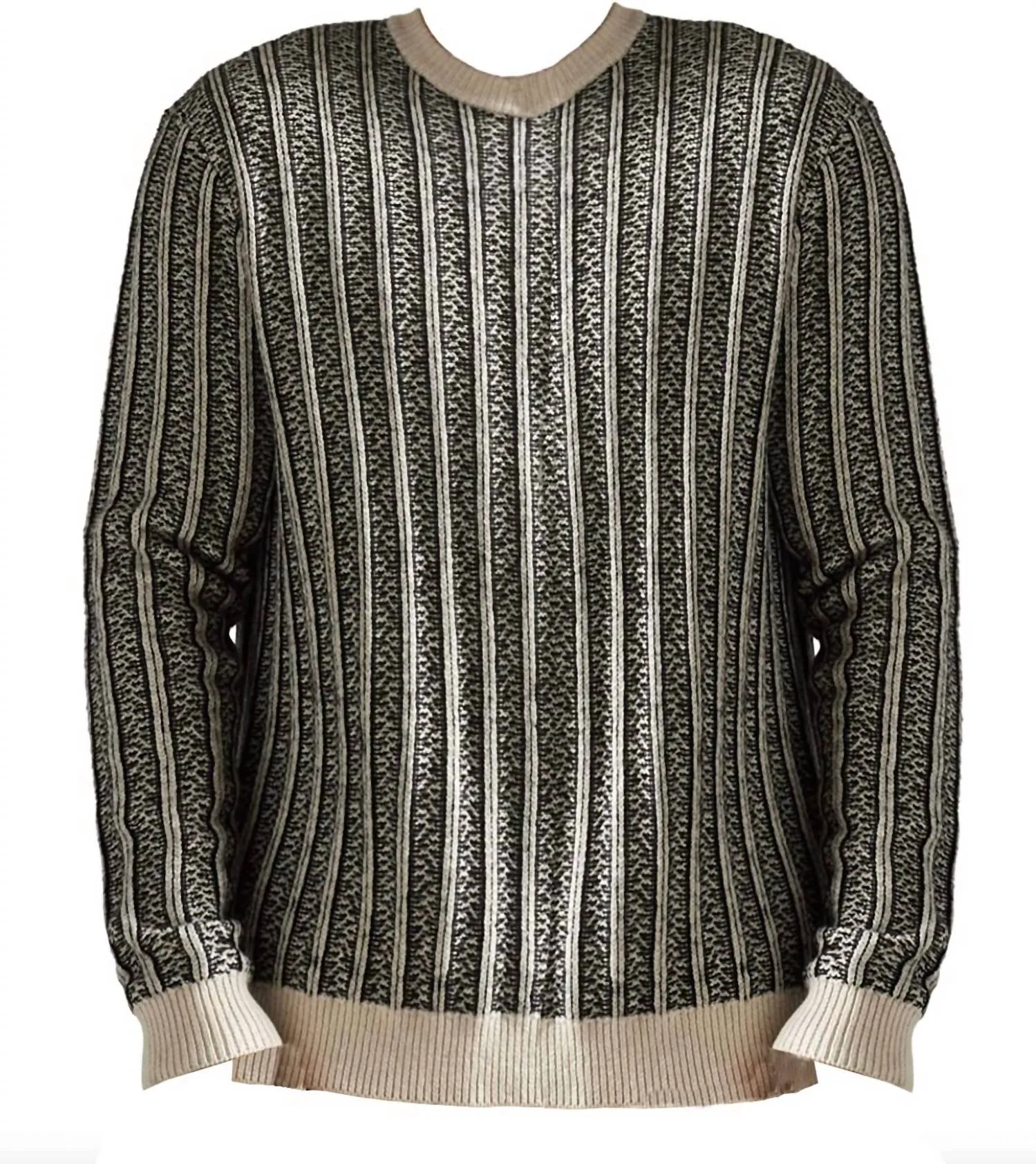 Men's Buzzad Textured Pullover Sweater In Black White