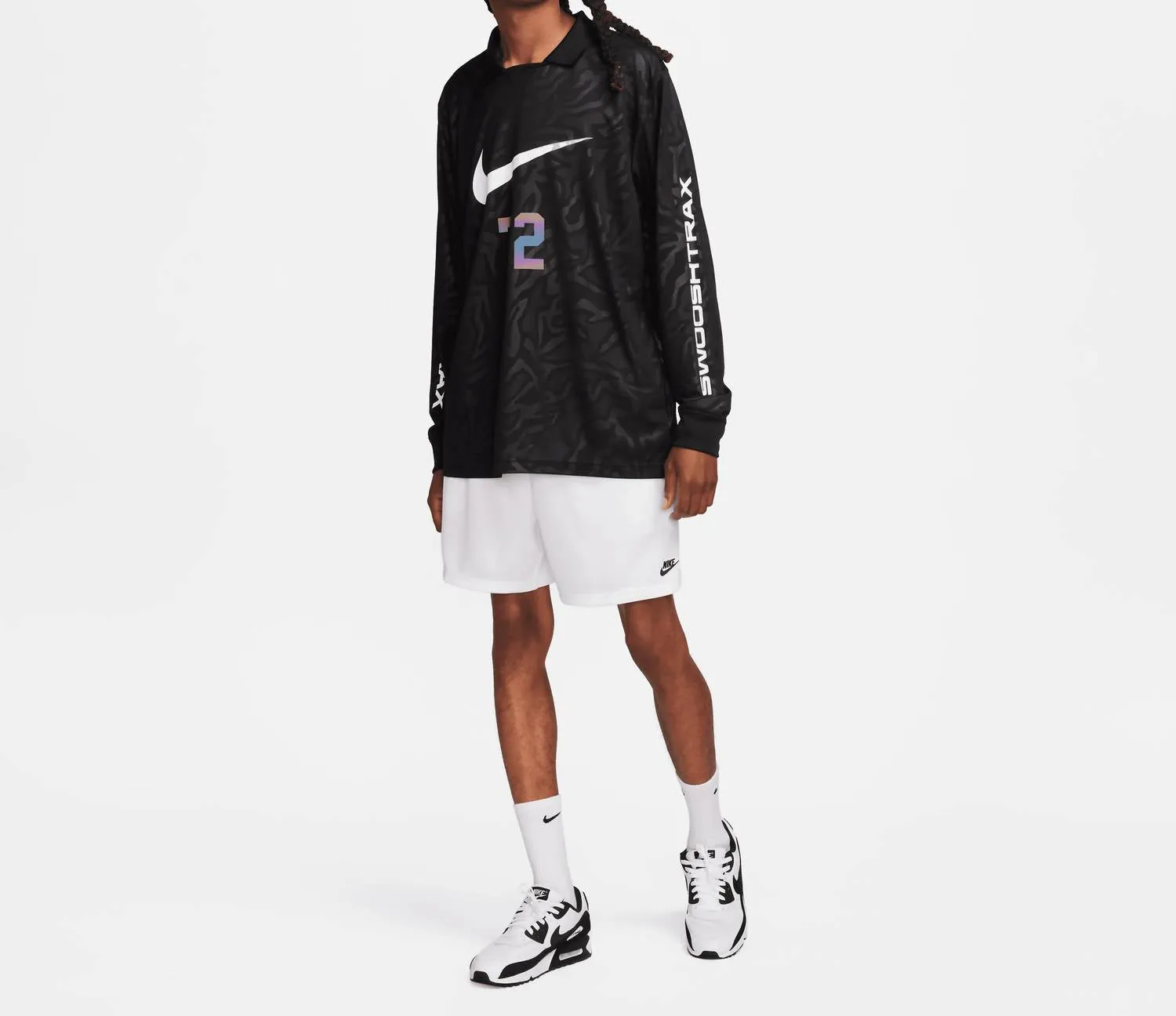 Men's Club Mesh Shorts In White/black