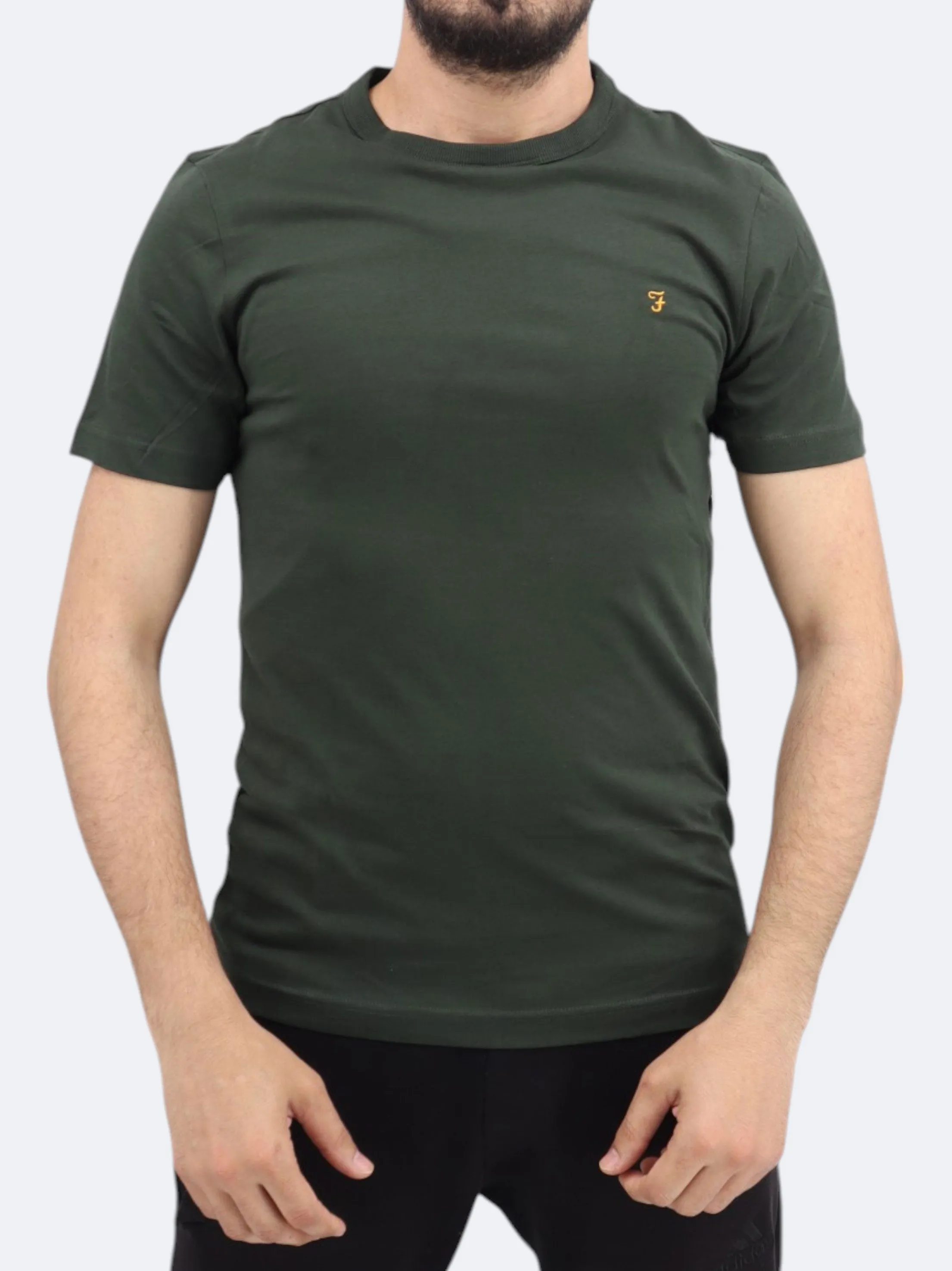 Men's Embroidered T-Shirt,Olive