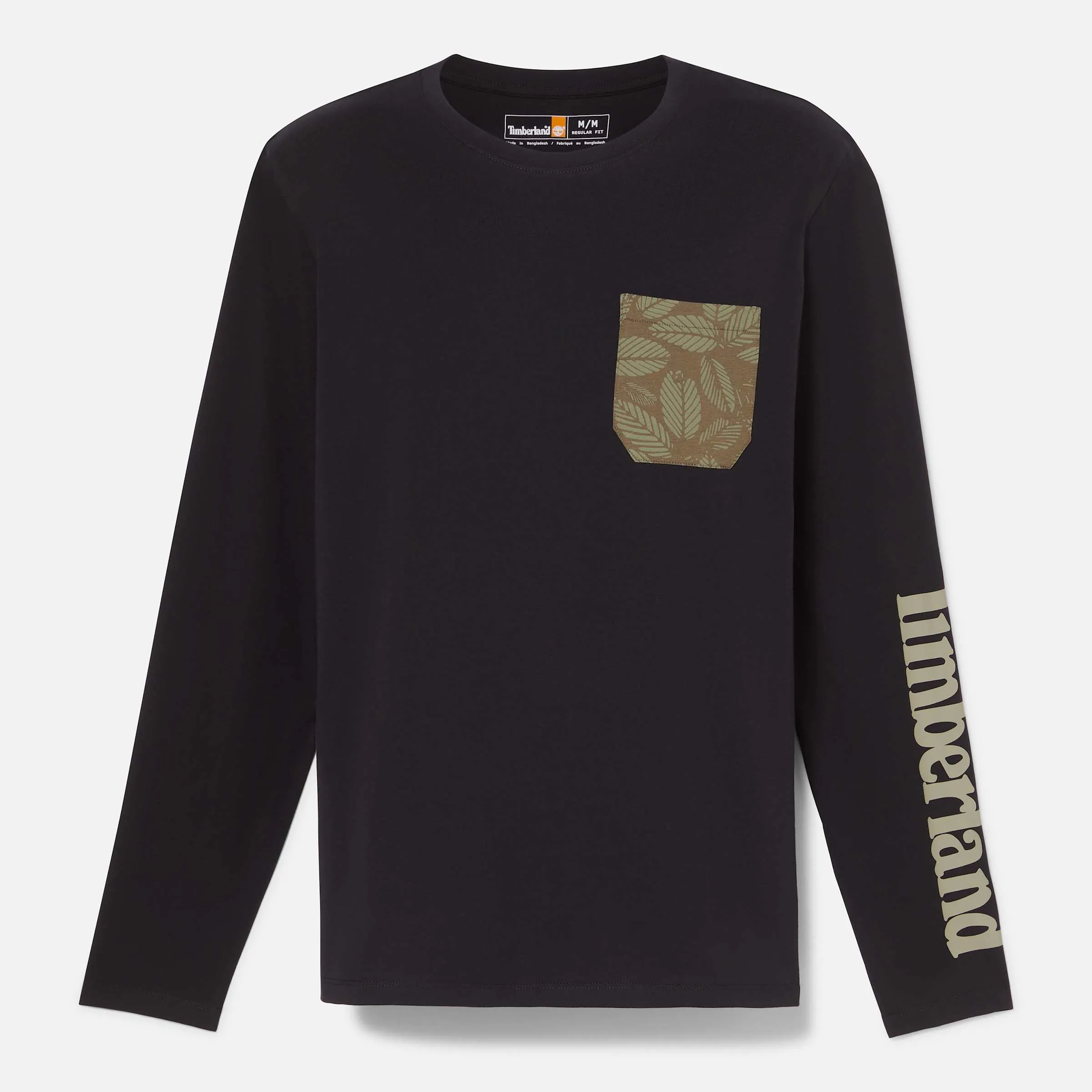 Men's Floral Chest Pocket Long-Sleeve T-Shirt