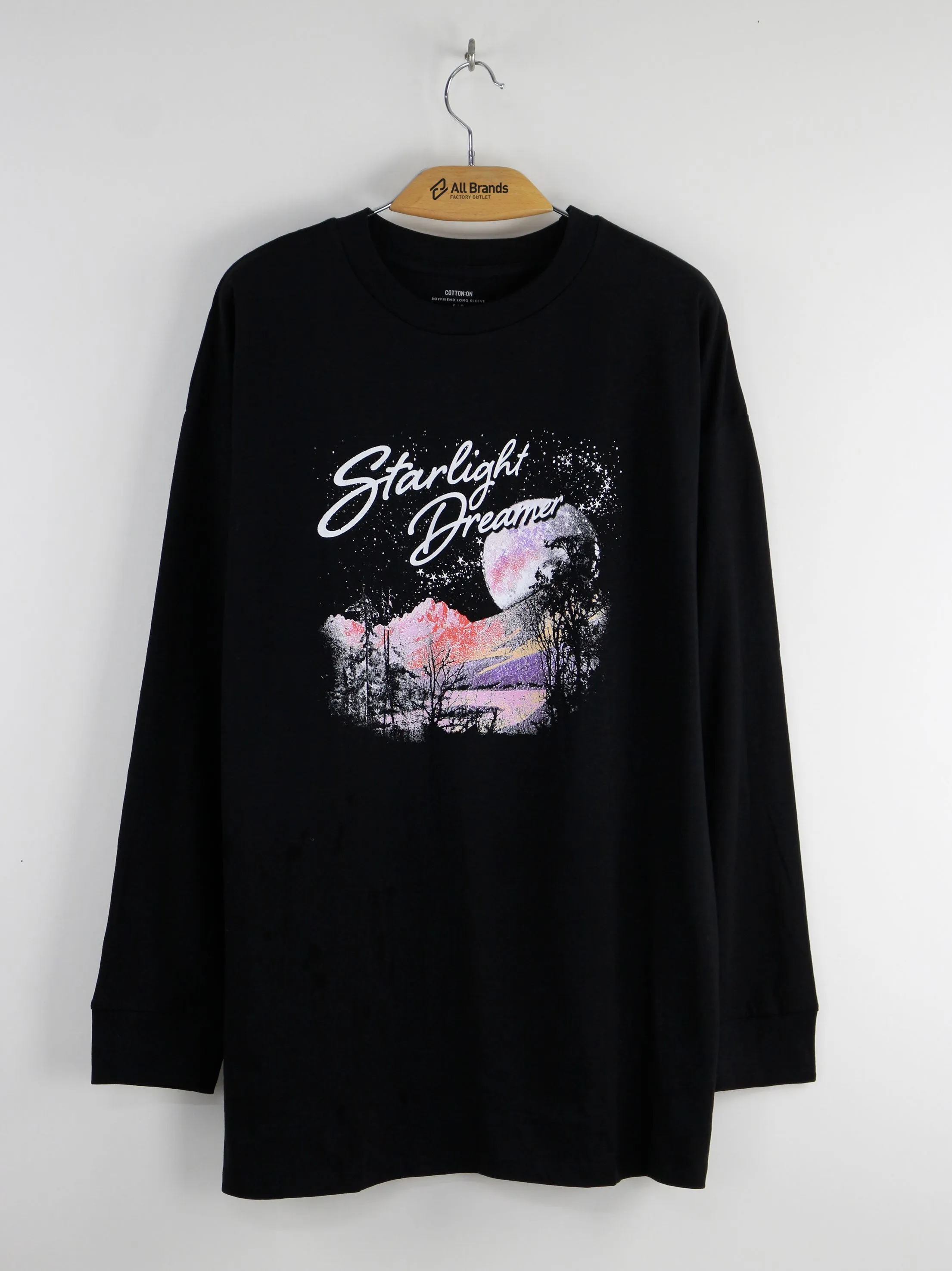 Men's Graphic Print Cotton Sweater,Black