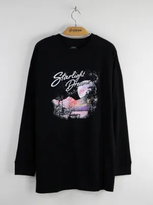 Men's Graphic Print Cotton Sweater,Black