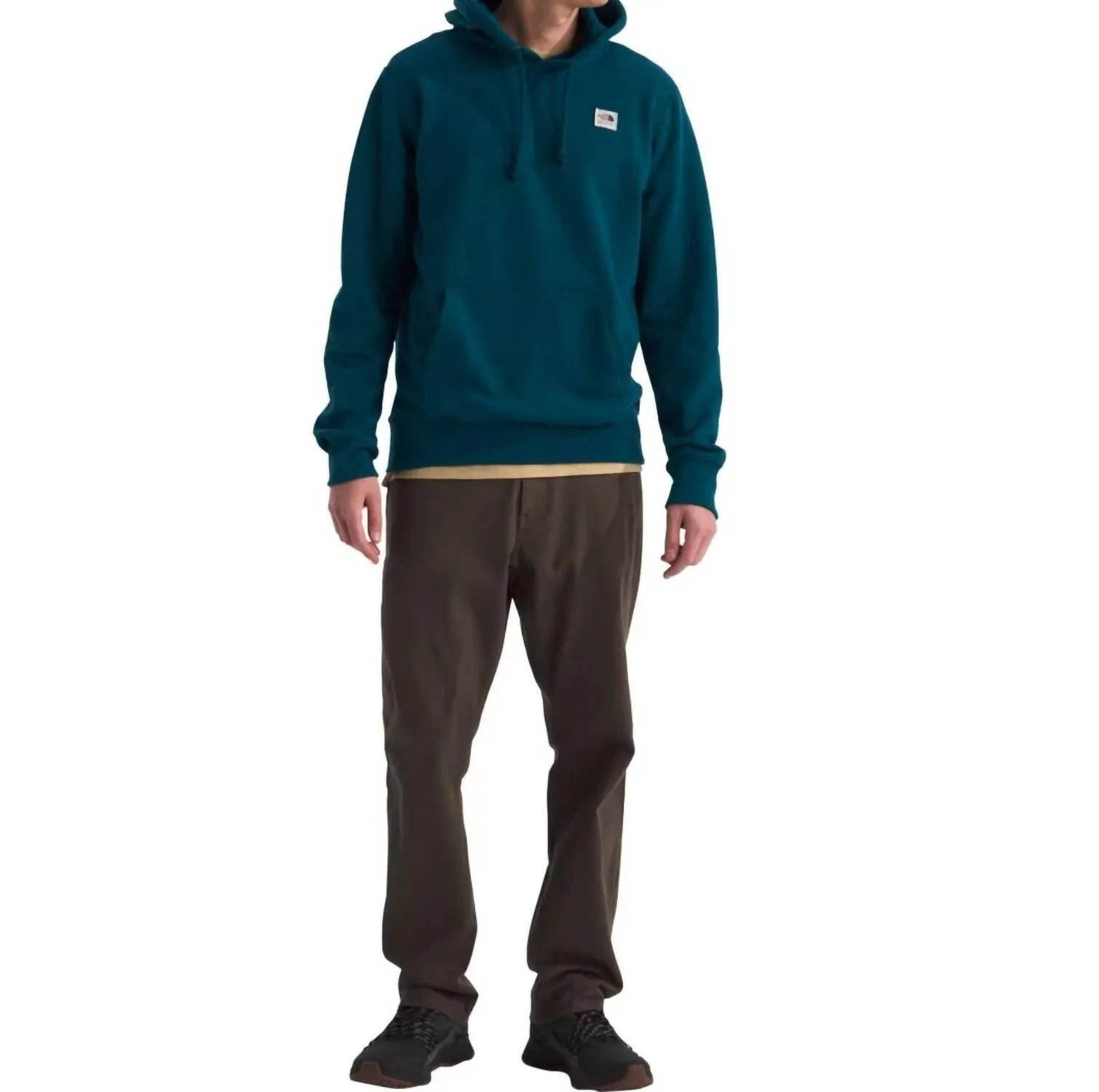 Men’S Heritage Patch Pullover Hoodie In Midnight Petrol