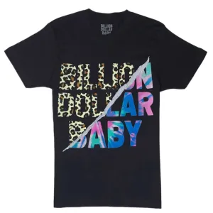 Men's Lepard Tie Dye T-Shirt In Black