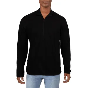 Mens Logo Cotton 3/4 Zip Pullover