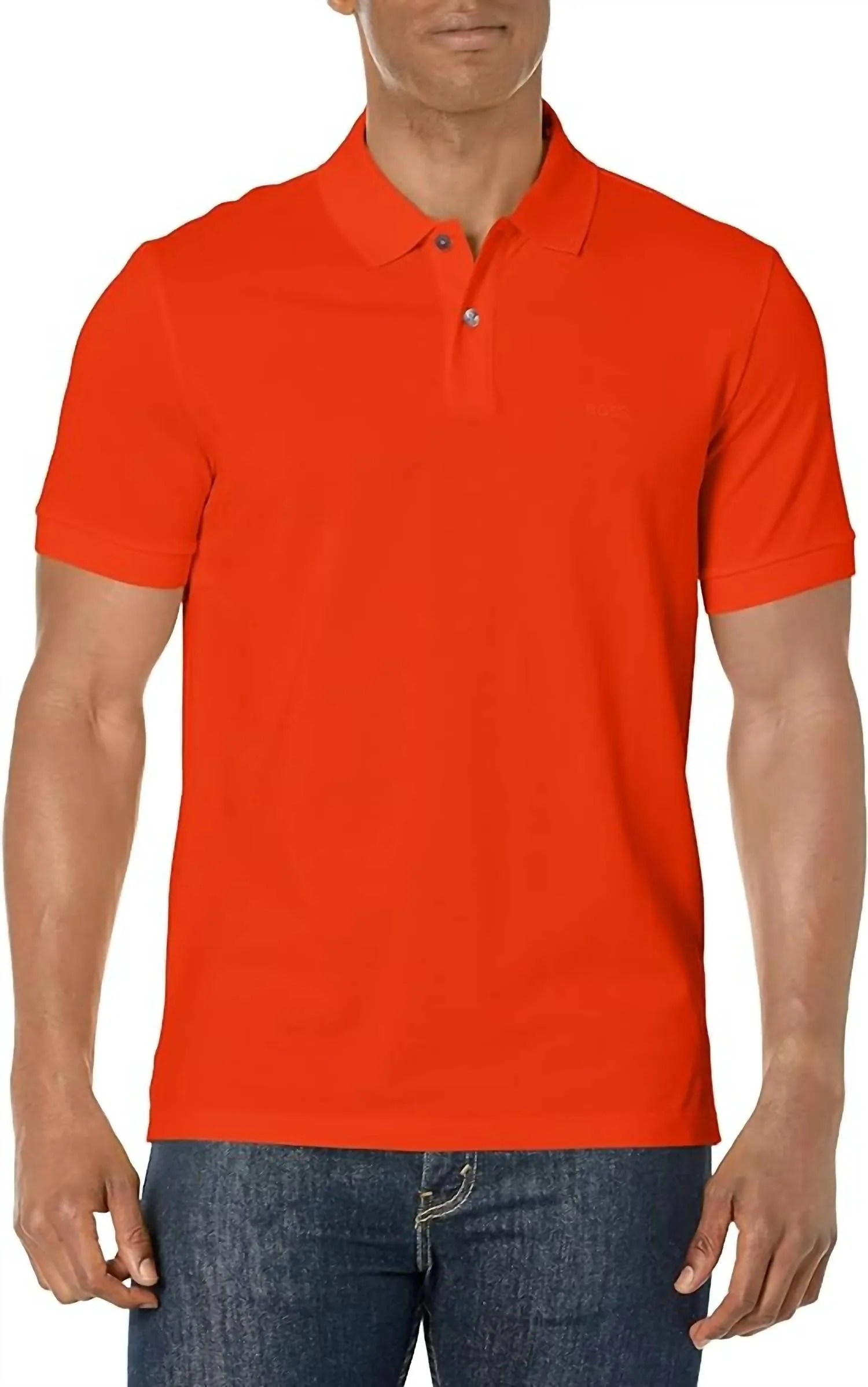 Men's Pallas Short Sleeve Cotton Polo Shirt In Orange