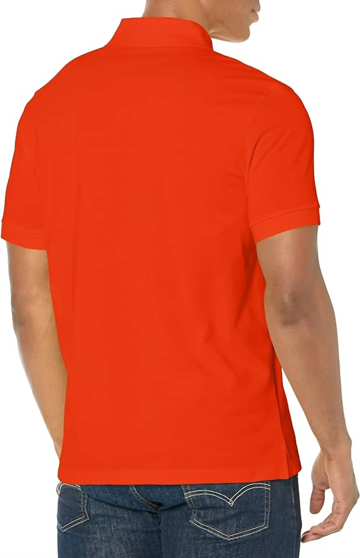 Men's Pallas Short Sleeve Cotton Polo Shirt In Orange