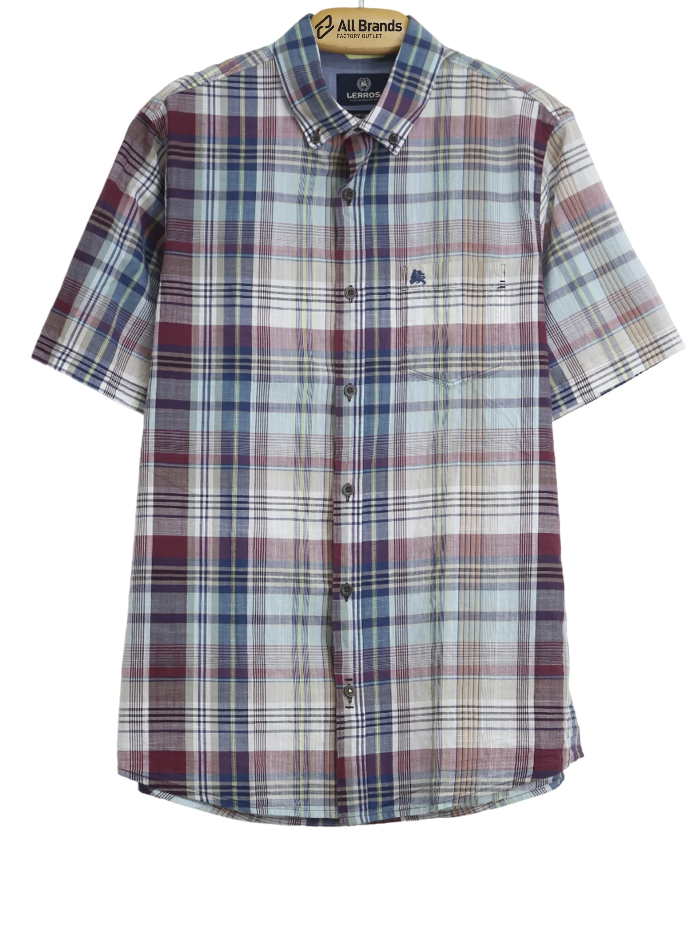 Men's Plaid Chemise,Multi